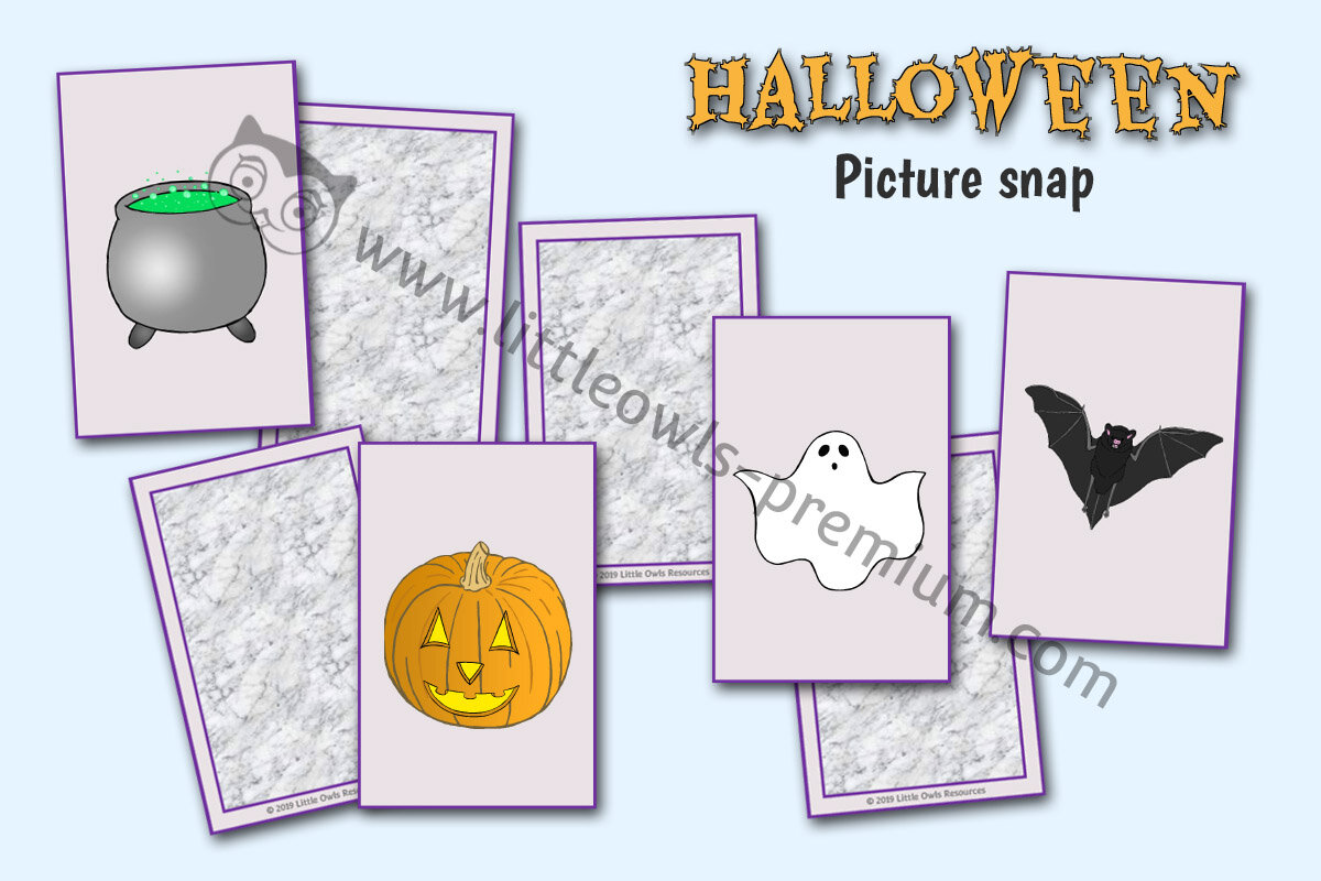 HALLOWEEN PICTURE SNAP CARDS