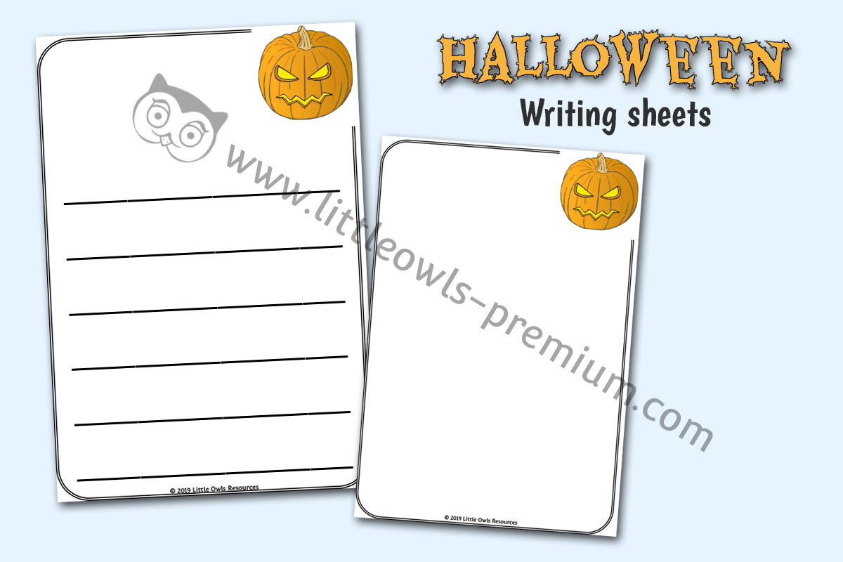 HALLOWEEN WRITING SHEETS - PUMPKIN