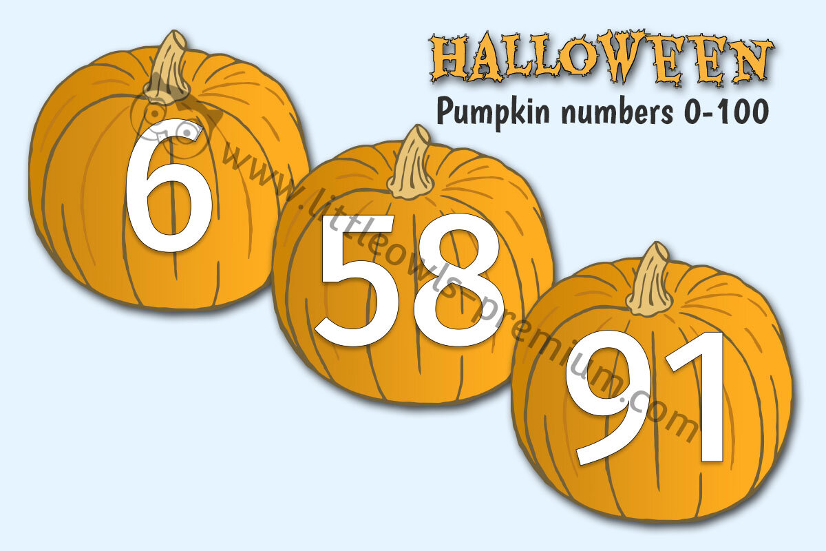 PUMPKIN NUMBERS 0-100 