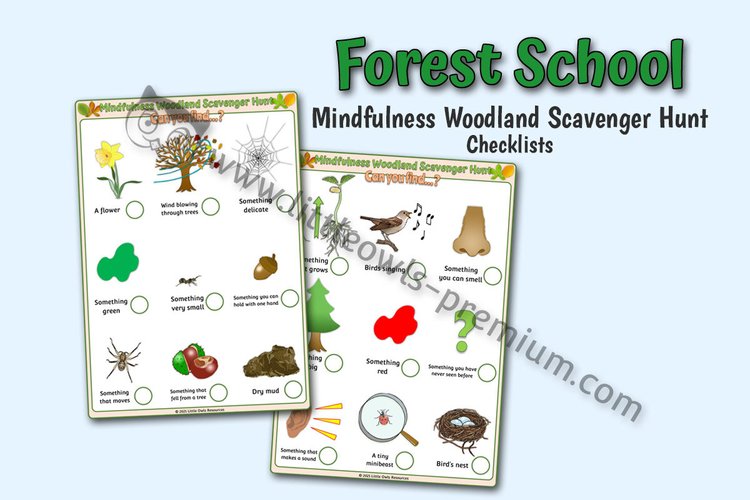 Woodland Wildlife Mindfulness Scavenger Hunt Sheets — resource cover
