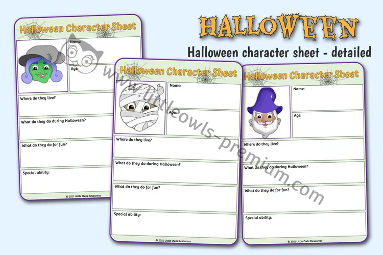 Halloween Character Descriptions — Detailed cover