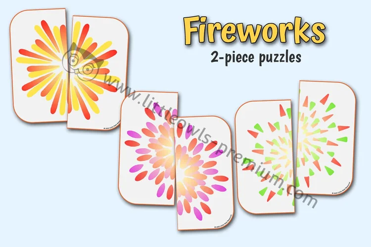Firework Explosion 2-Piece Puzzles - cover preview