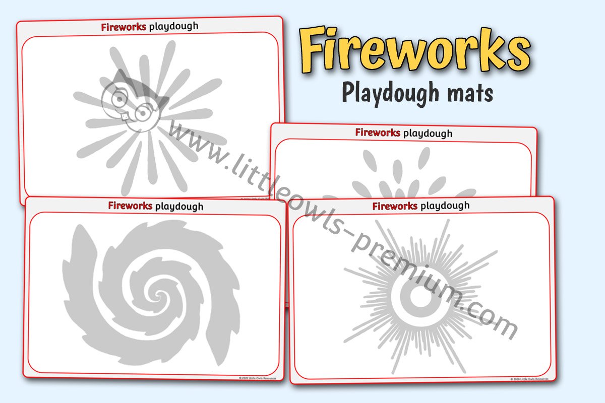 FIREWORK PLAYDOUGH MATS