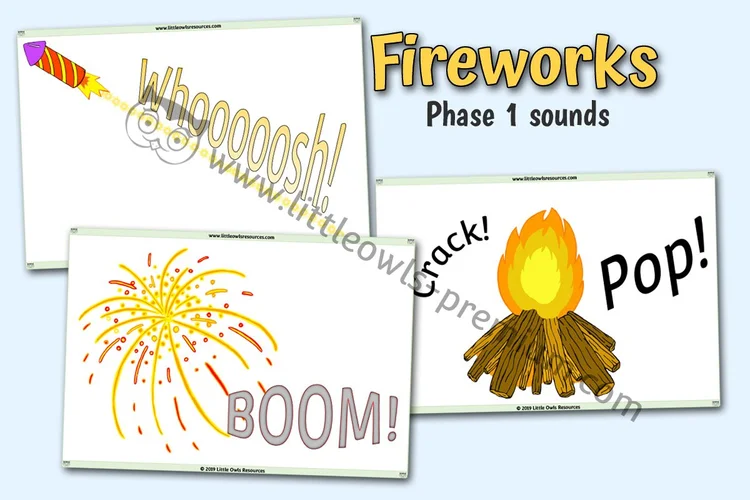Firework Sounds / Phase 1 Words - cover preview