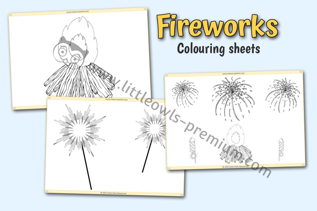 FIREWORKS COLOURING PACK