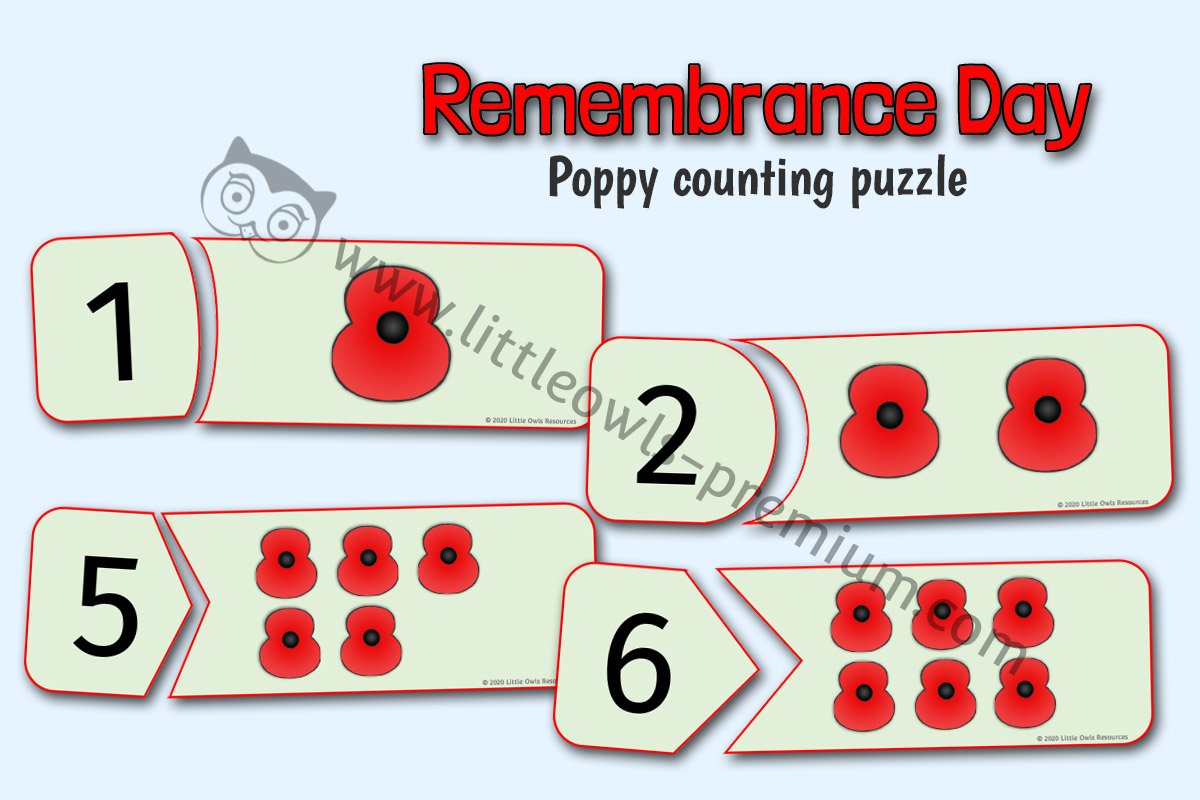 POPPY COUNTING PUZZLES (1-10) 