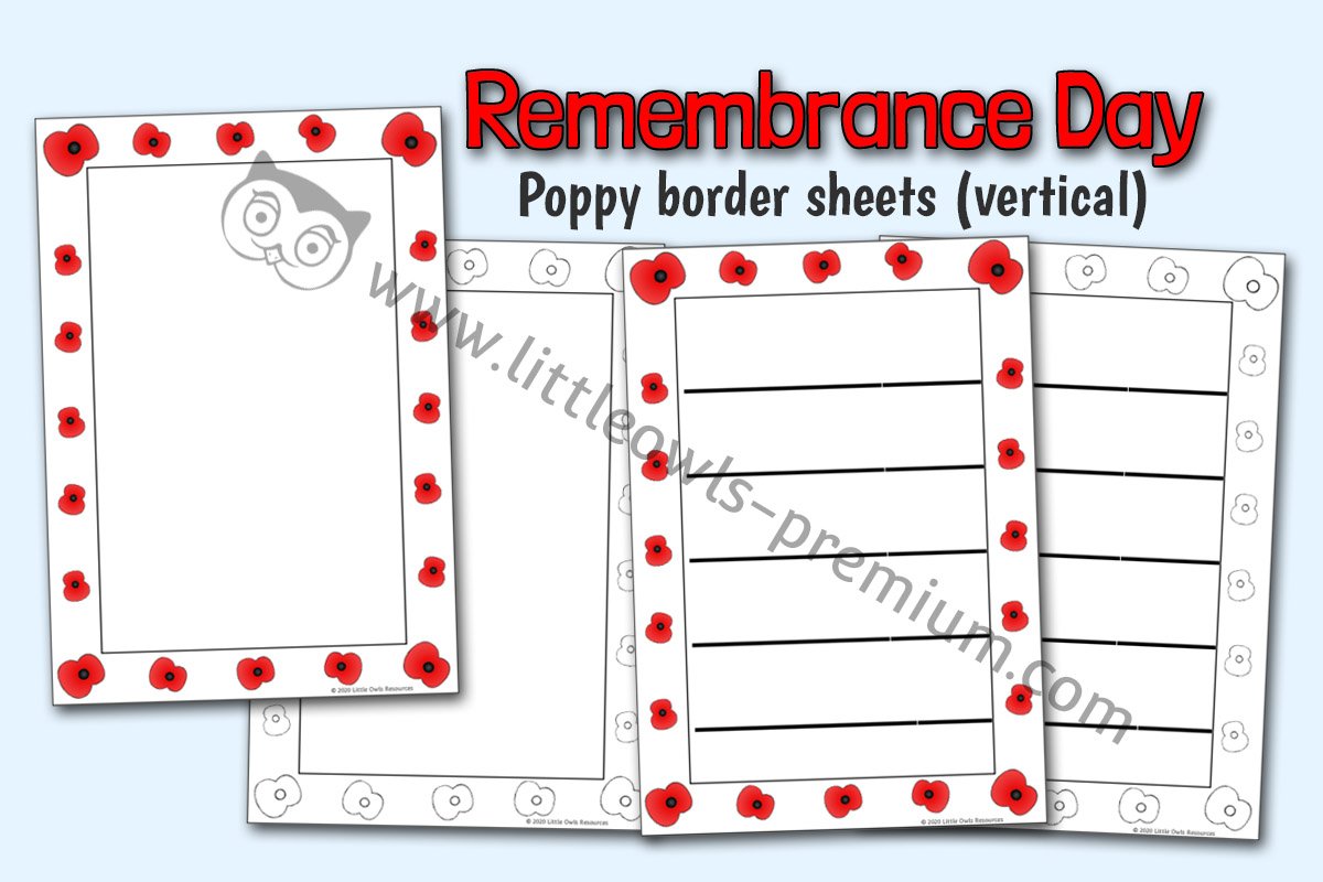 POPPY BORDER SHEETS (VERTICAL)