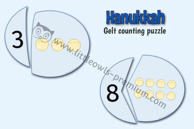 Gelt Counting Puzzles 1–10 - featured resource cover