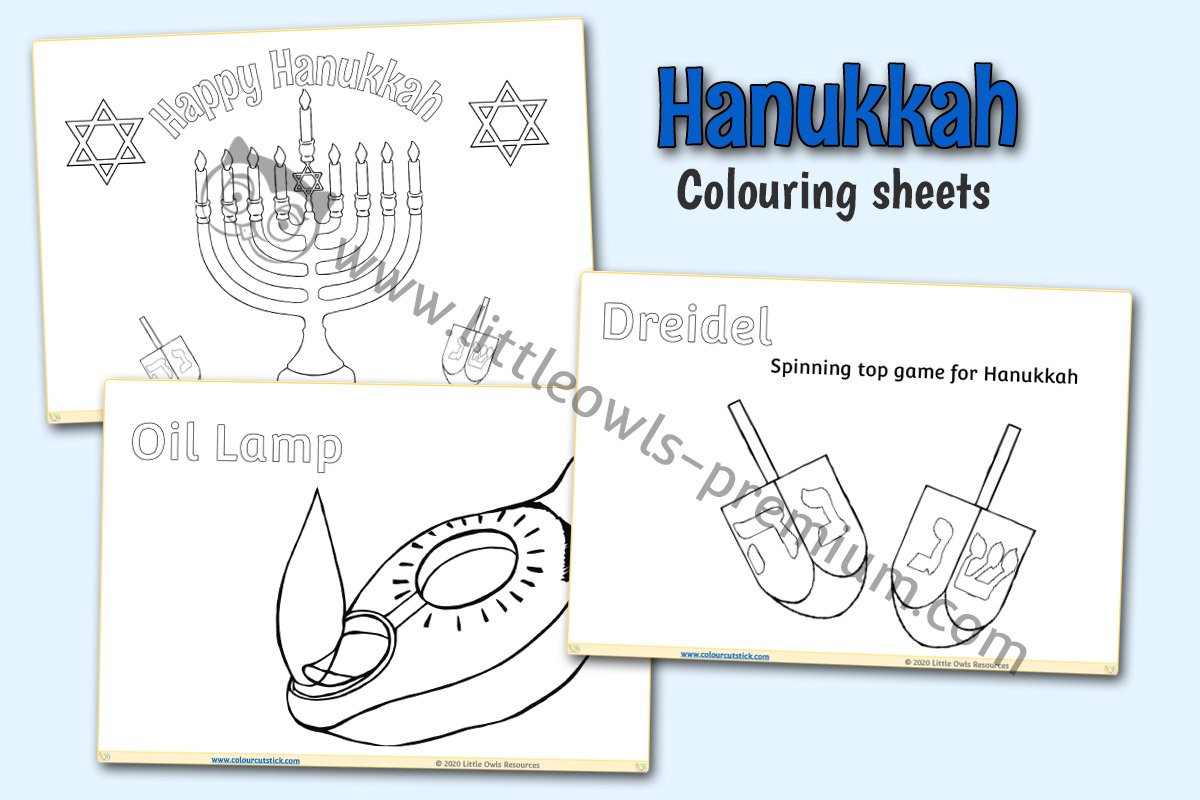 HANUKKAH COLOURING SHEETS (Updated 2020)