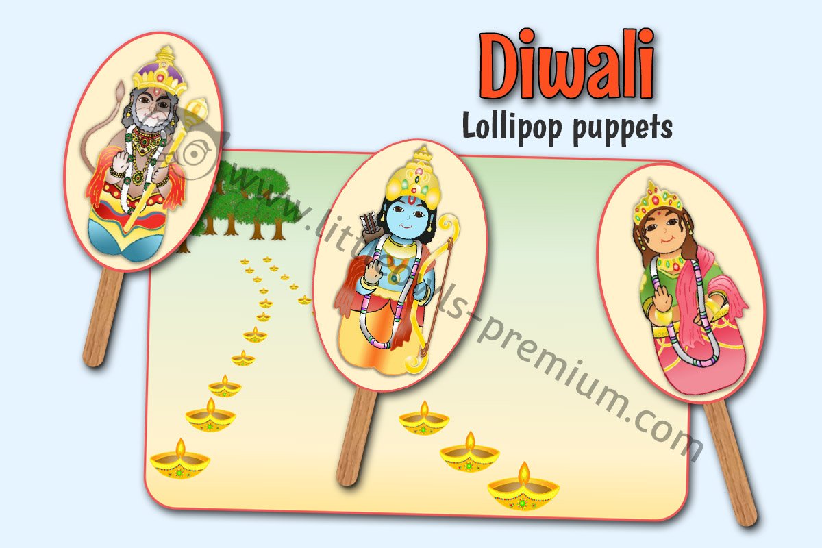 DIWALI - LOLLIPOP PUPPETS