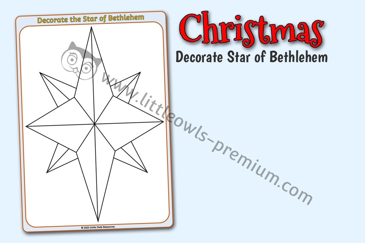 DECORATE THE STAR OF BETHLEHEM MULTIMAT - PLAYDOUGH, LOOSE PARTS, ART & CRAFTS 