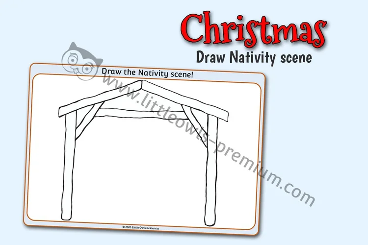 Draw the Nativity Scene - resource cover