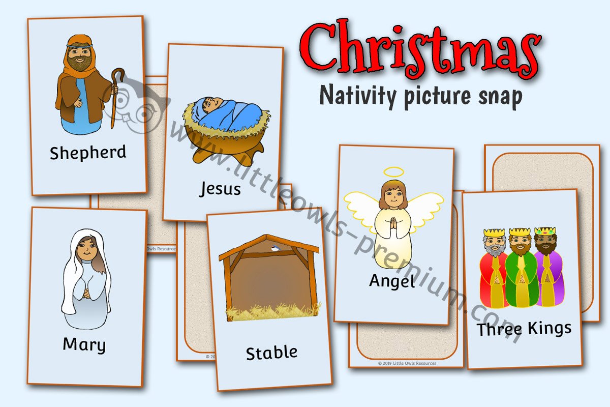 NATIVITY PICTURE SNAP CARDS