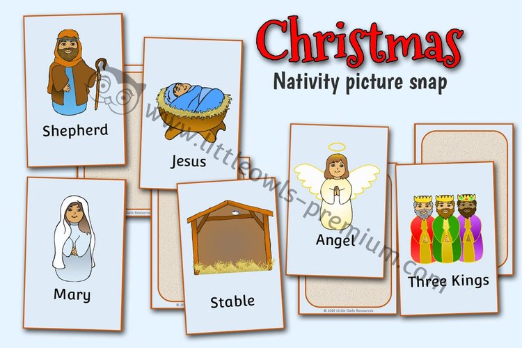 Nativity Picture Snap Cards - resource cover
