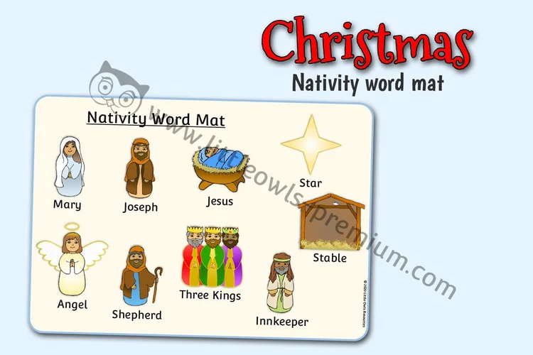Nativity Word Mat - resource cover