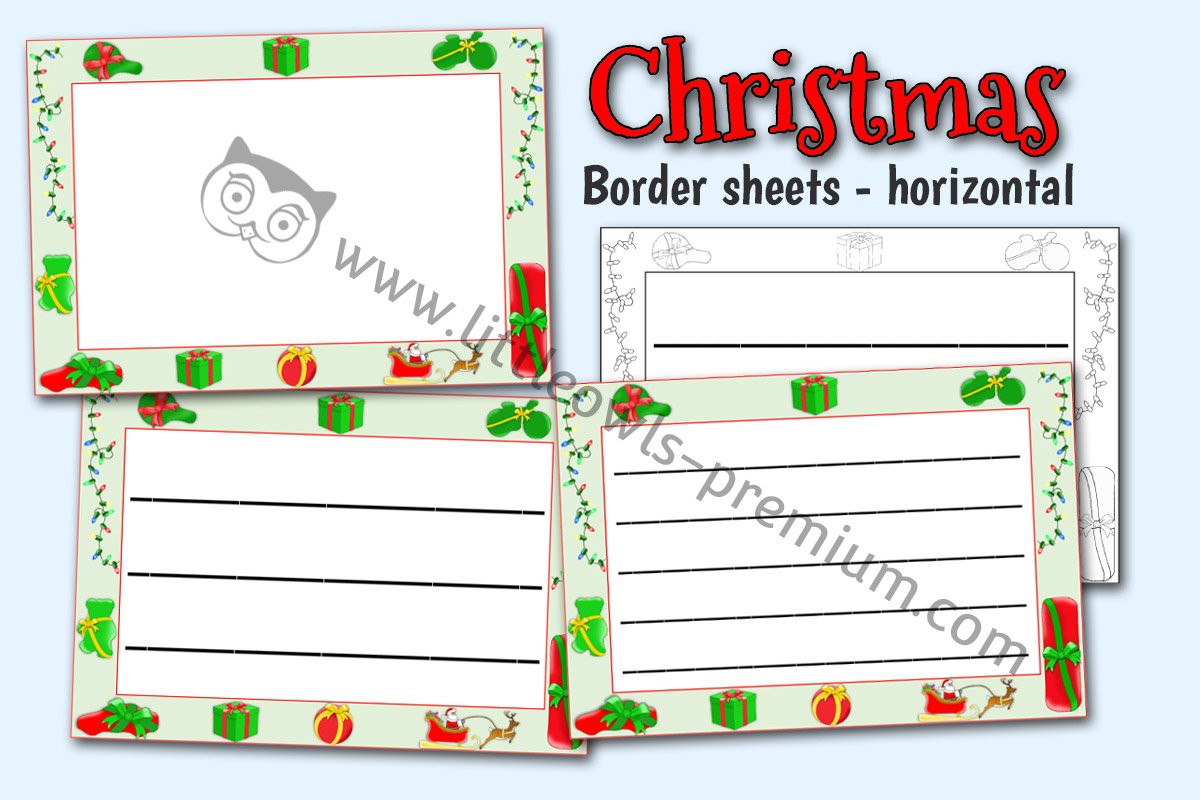 CHRISTMAS BORDER SHEETS - HORIZONTAL