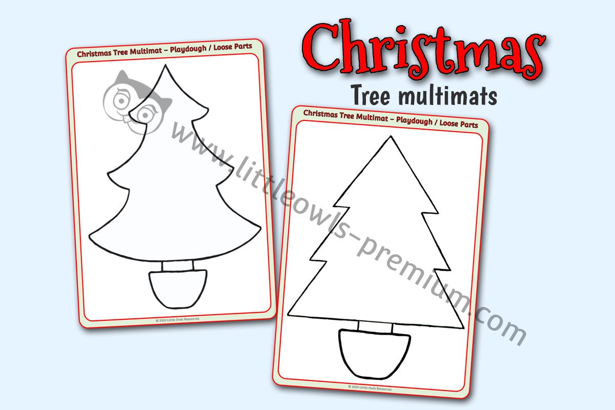 CHRISTMAS TREE MULTIMATS - PLAYDOUGH, LOOSE PARTS, ART & CRAFTS