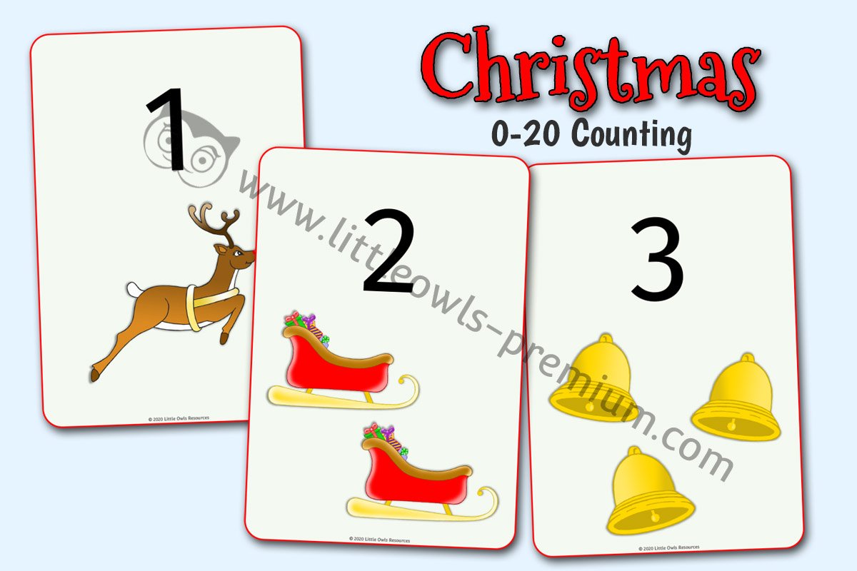 CHRISTMAS COUNTING POSTERS 0-20 (Updated 2020)