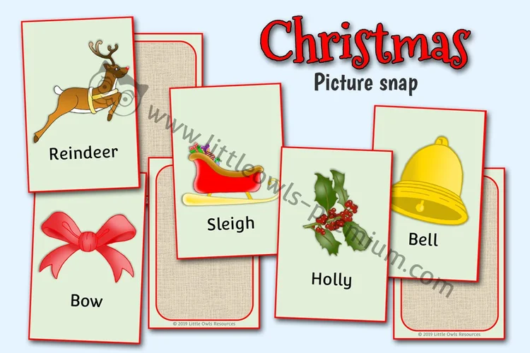 Christmas Picture Snap Cards Game - resource cover