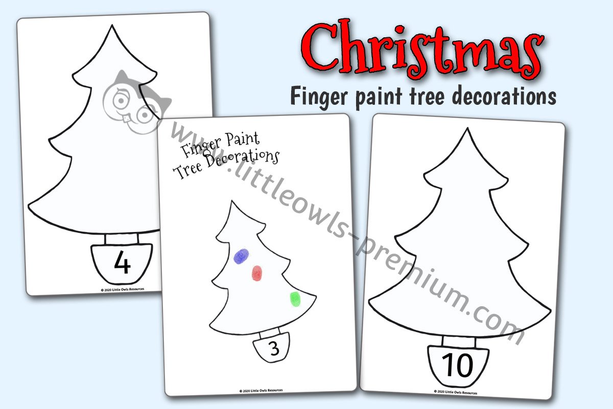 FINGER PAINT TREE DECORATION COUNTING (Updated 2020)