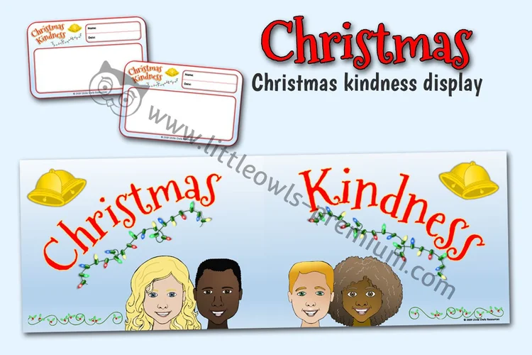 Christmas Kindness Banner & Note Sheets - resource cover