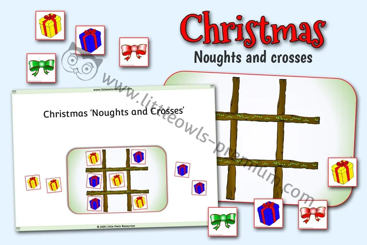 Christmas Noughts & Crosses / Tic-Tac-Toe - resource cover