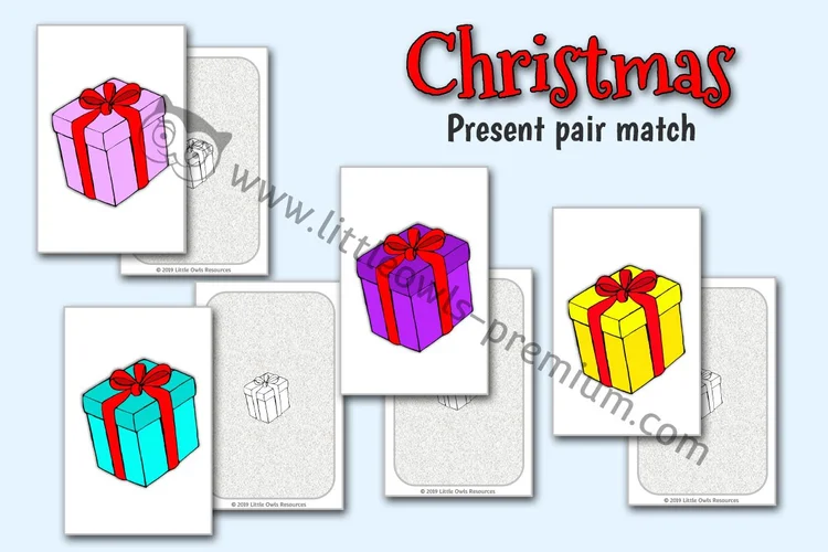 Christmas Present Pair Match - resource cover