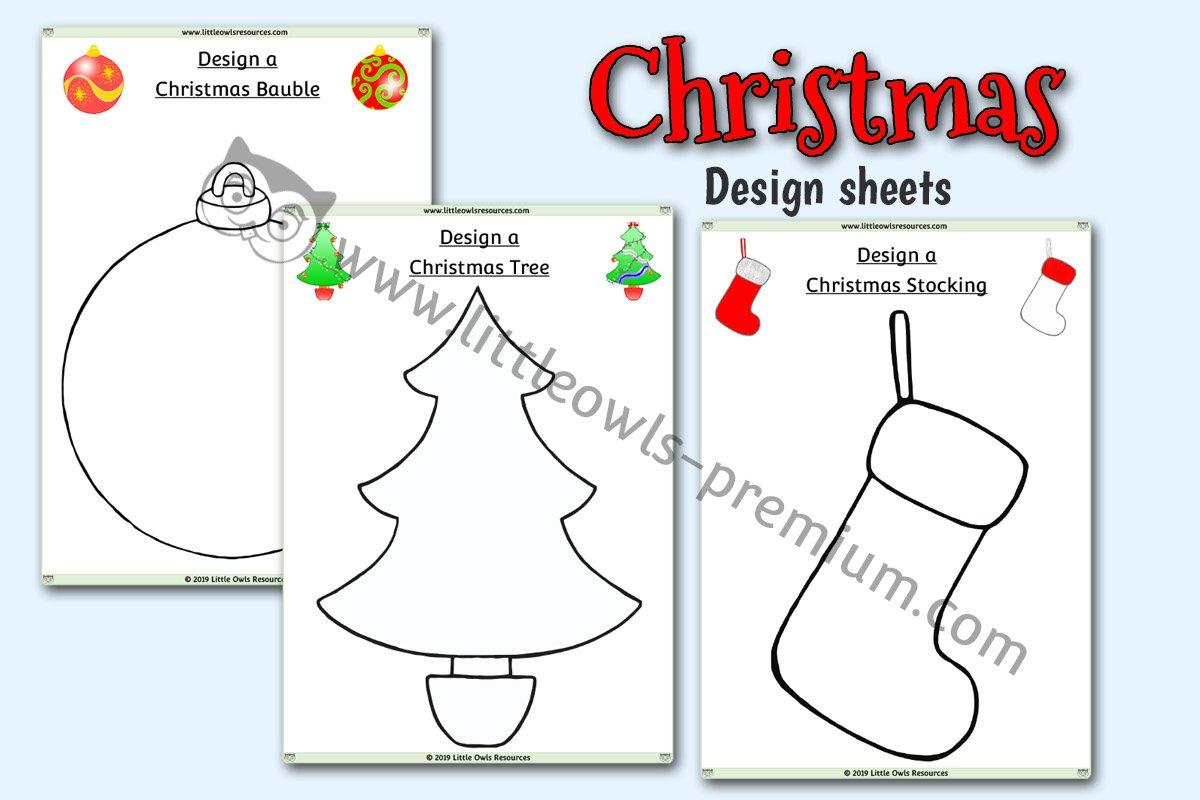 CHRISTMAS DESIGN SHEETS 