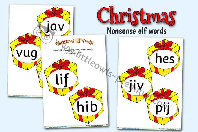 Nonsense Elf Words - resource cover