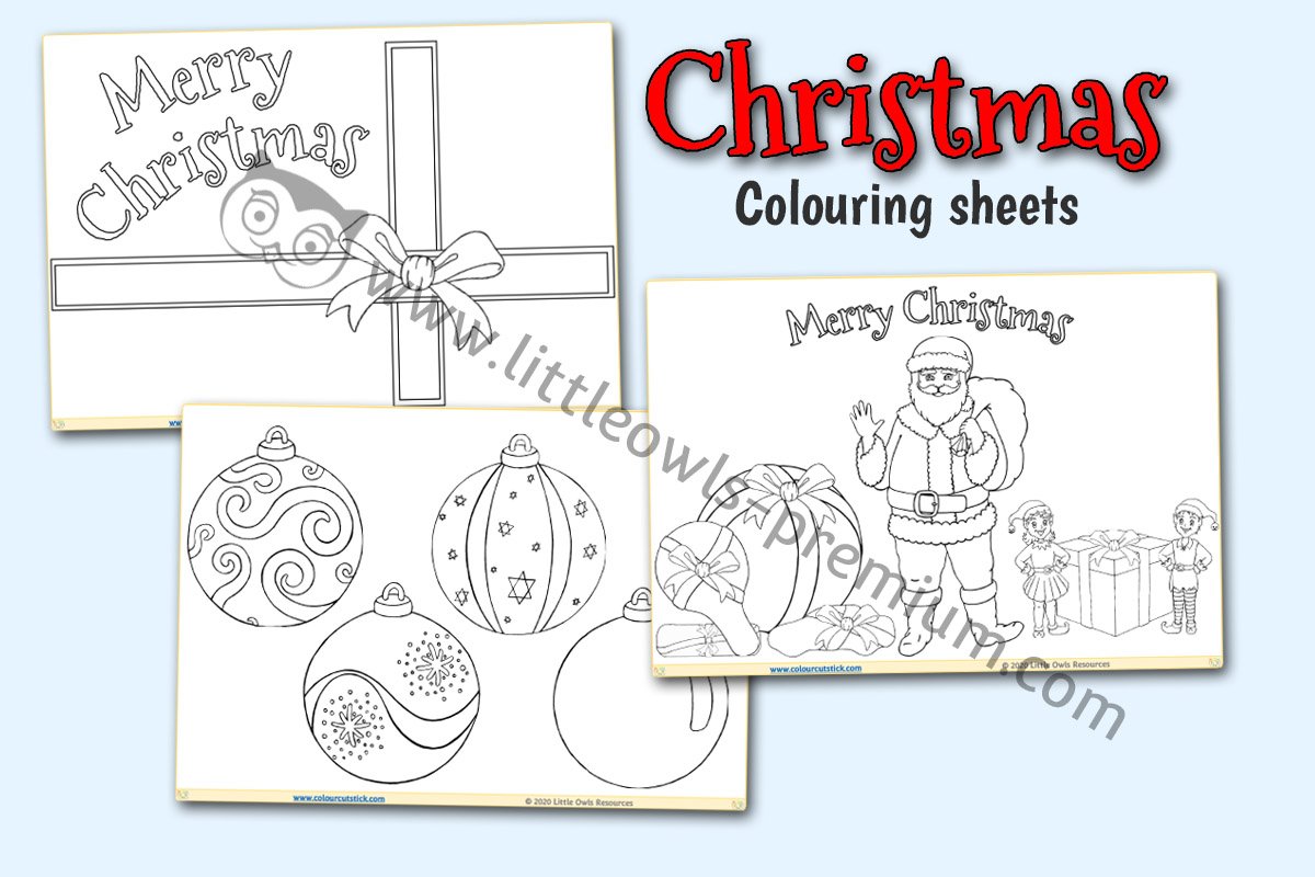 CHRISTMAS COLOURING PAGES (Updated 2020)