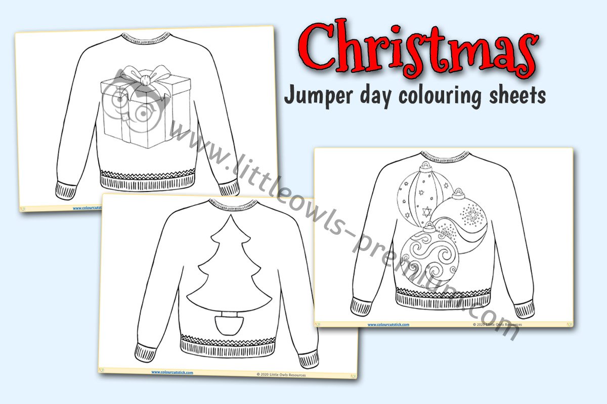 CHRISTMAS JUMPER DAY COLOURING