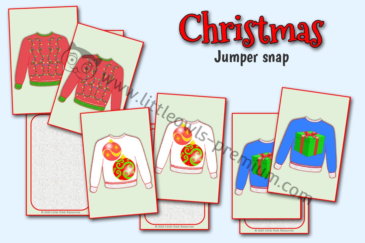 CHRISTMAS JUMPER SNAP CARDS GAME