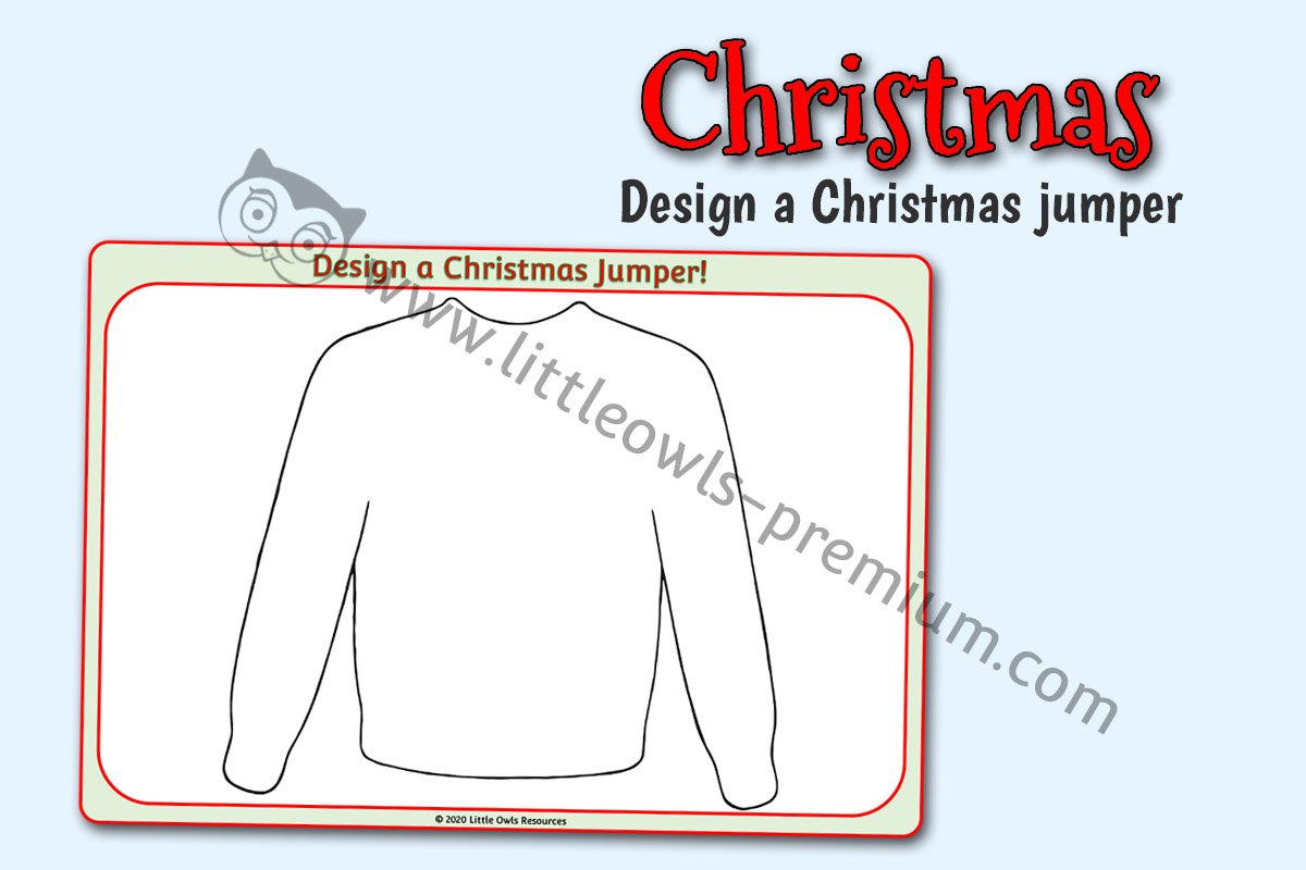 DESIGN A CHRISTMAS JUMPER MULTIMAT - PLAYDOUGH, LOOSE PARTS, ART & CRAFTS 