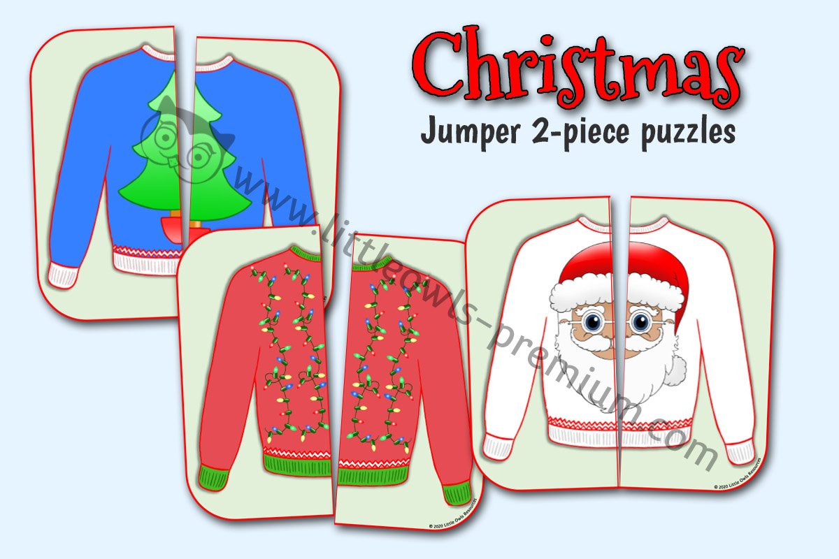 CHRISTMAS JUMPER 2-PIECE PUZZLES