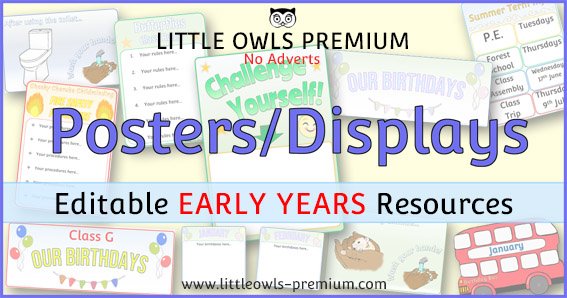    CLICK HERE   to visit ‘POSTERS/DISPLAYS’ PAGE.    &lt;&lt;-BACK TO ‘GET ORGANISED’ MENU PAGE    