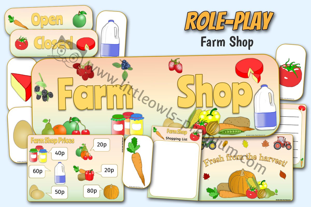 FARM SHOP DRAMATIC ROLE PLAY PACK - Updated 2021