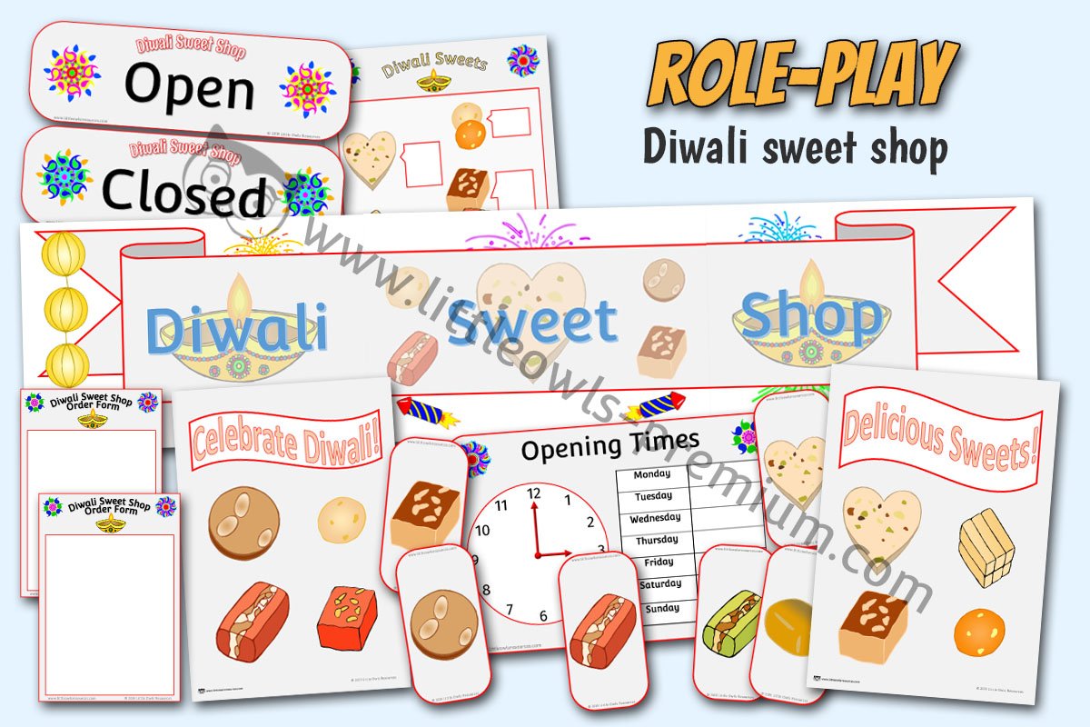 DIWALI SWEET SHOP DRAMATIC ROLE PLAY PACK