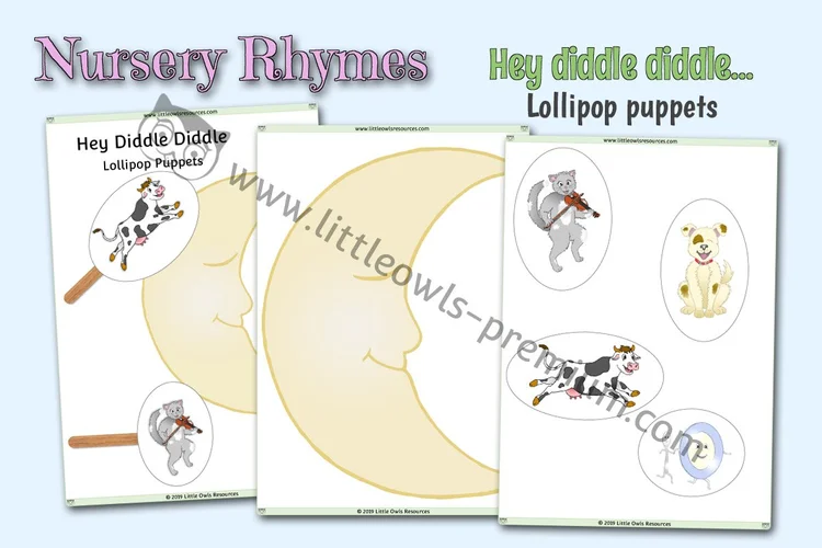 Hey Diddle Diddle Puppets resource cover