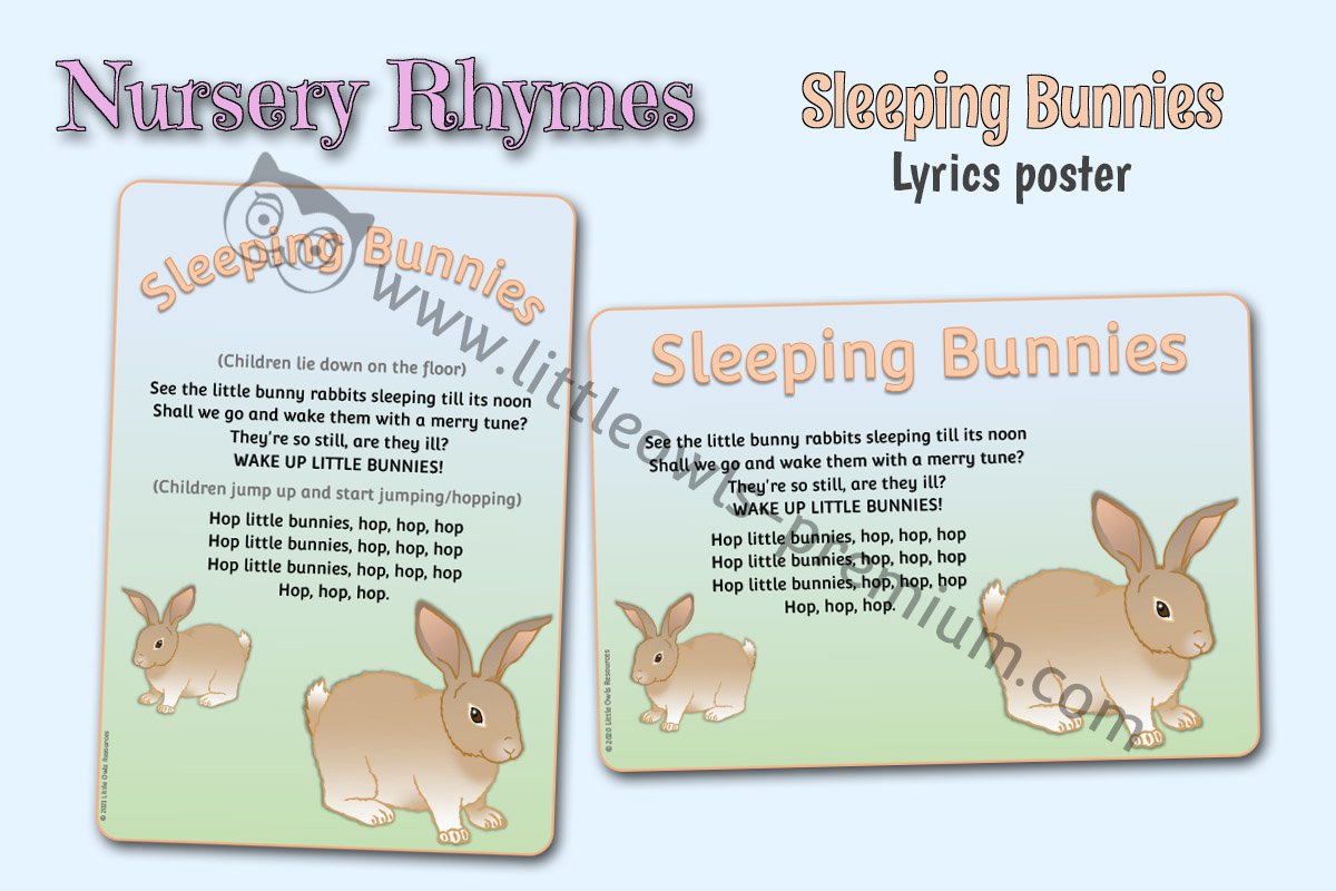 SLEEPING BUNNIES SONG WORDS