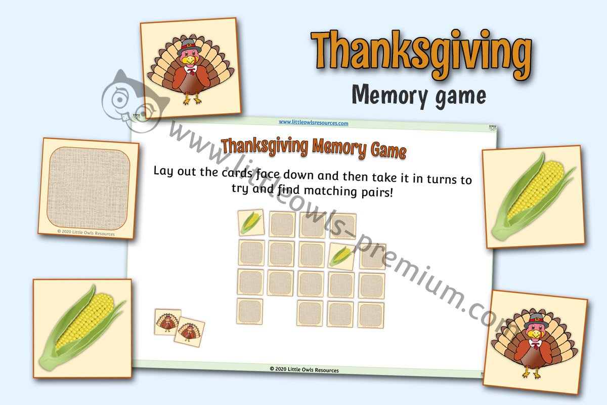 THANKSGIVING MEMORY GAME