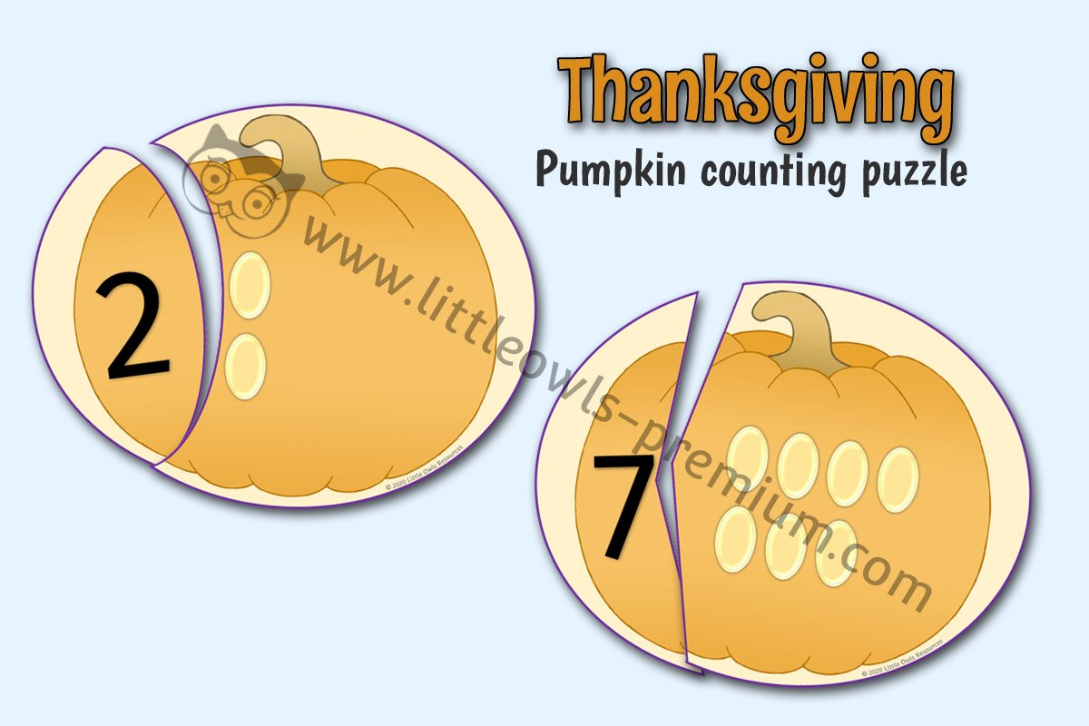 PUMPKIN COUNTING PUZZLES (1-10) 