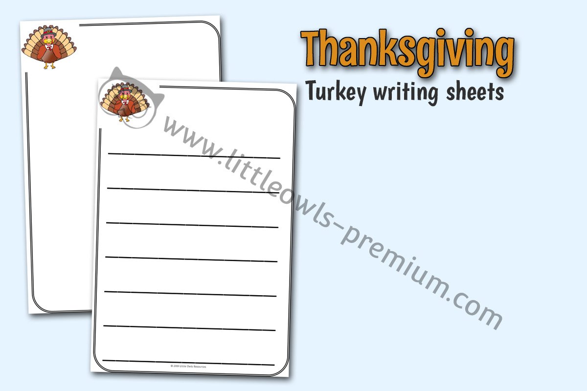 TURKEY MOTIF SHEETS - WRITING & DRAWING