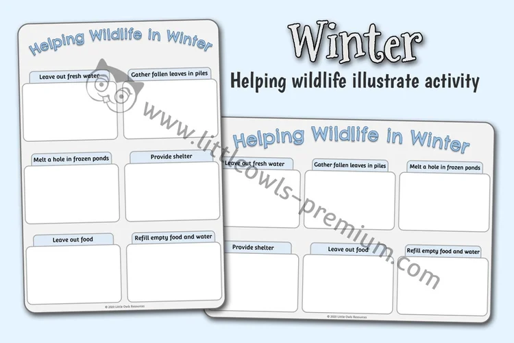 Helping Wildlife in Winter Illustration Sheets — resource cover