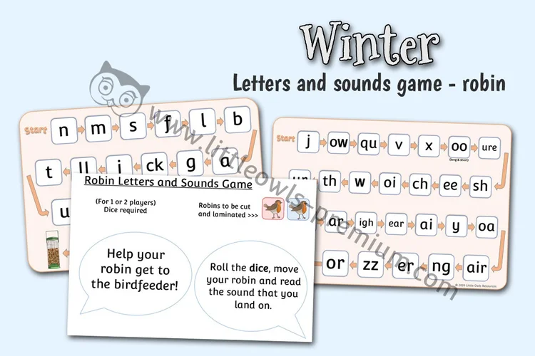 Feed the Robin — Letters & Sounds Dice Game cover