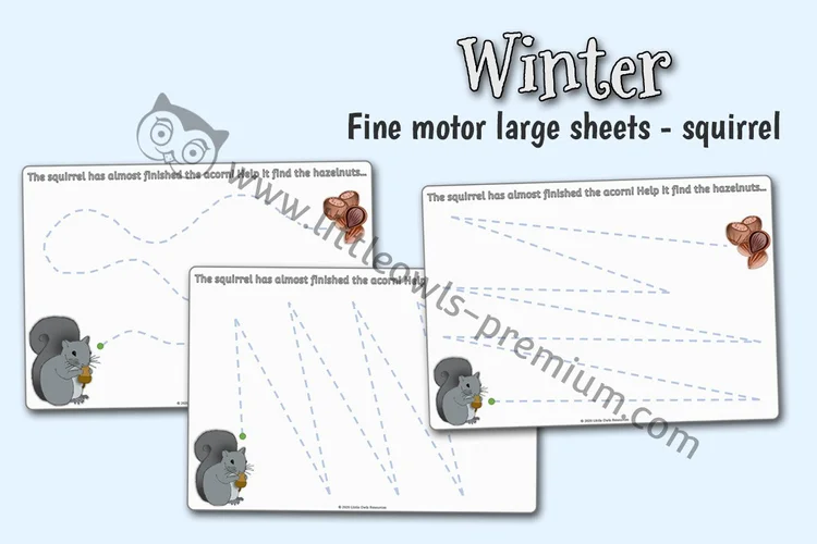 Feed the Squirrel Pencil Control Mats — resource cover