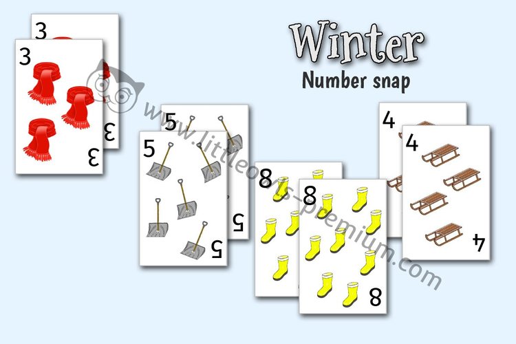 Winter Number Snap Cards — 1–10 cover