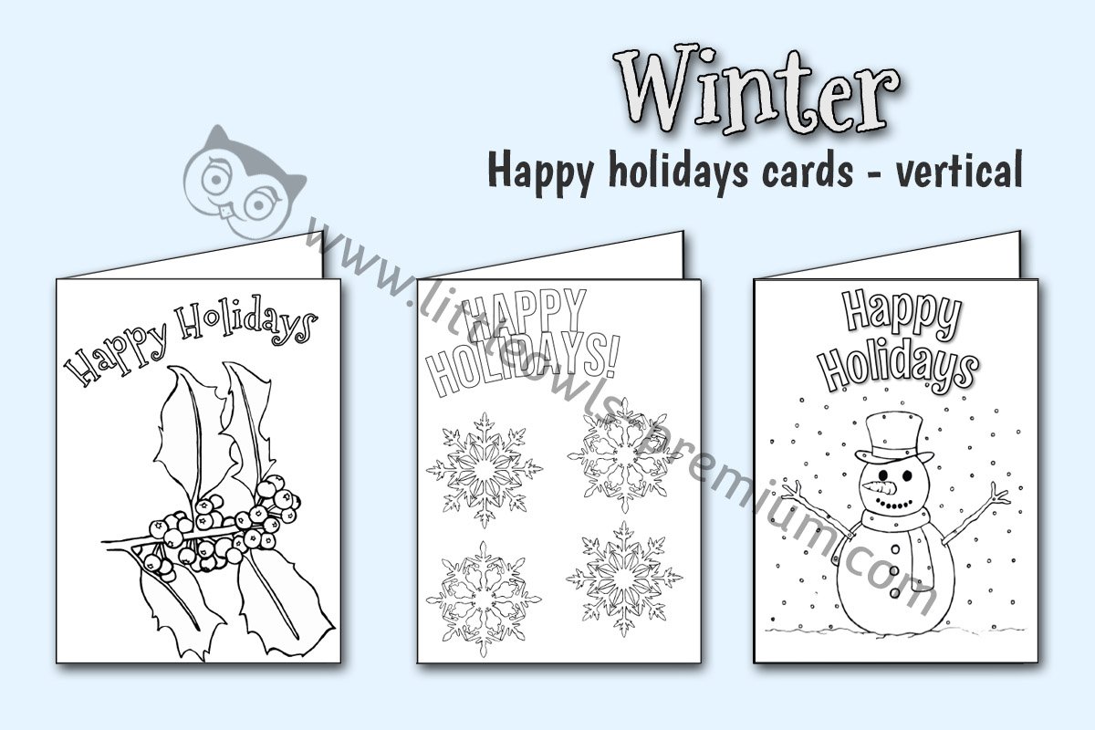 HAPPY HOLIDAY CARDS - VERTICAL