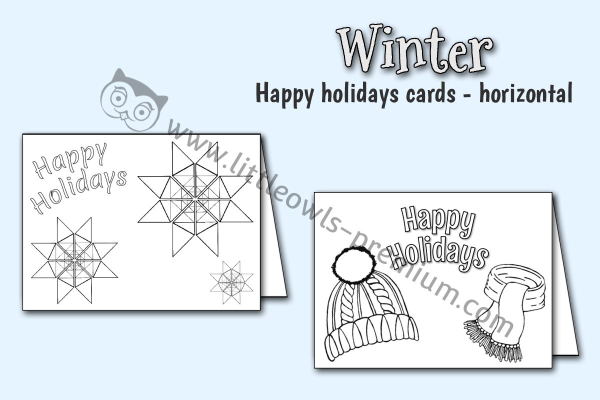 HAPPY HOLIDAY CARDS - HORIZONTAL