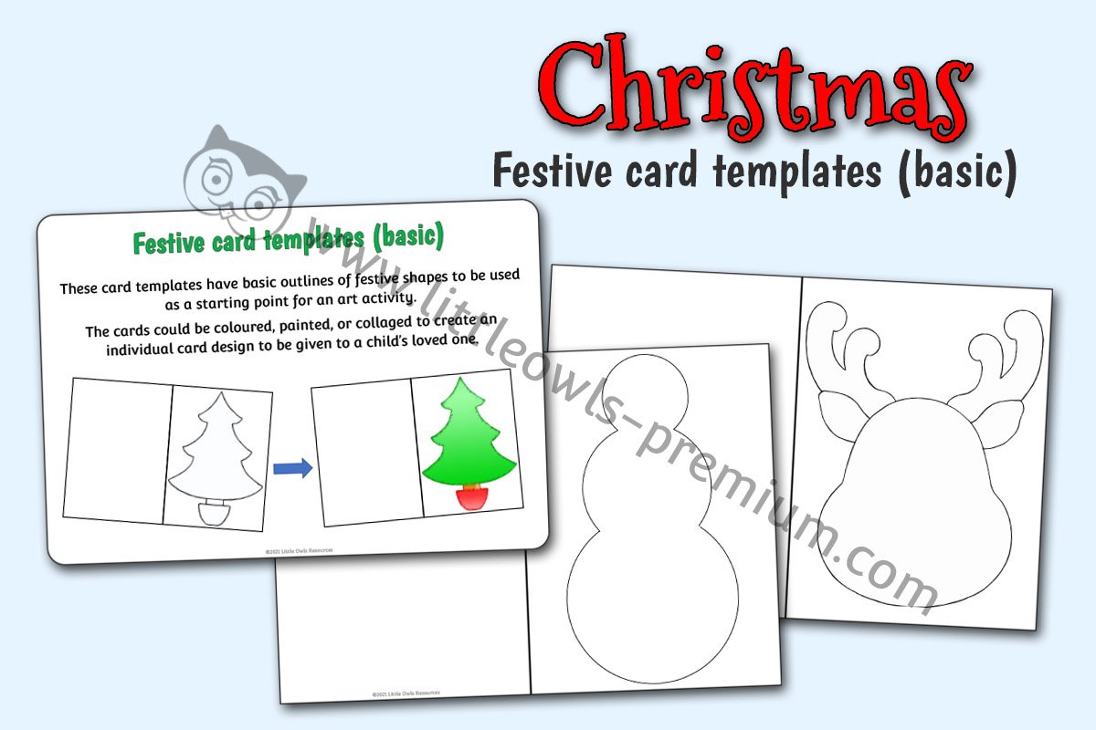 FESTIVE CARD TEMPLATES - BASIC