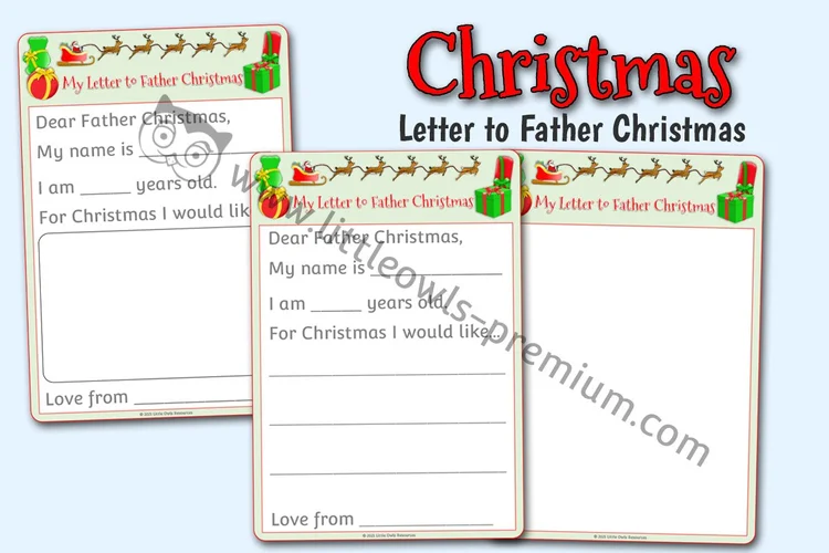 Letter to Father Christmas - resource cover